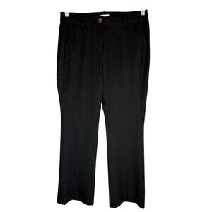 J Jill 6P Black Dress Pants Trousers Stretch Straight Leg Zip Pockets 30 x 28